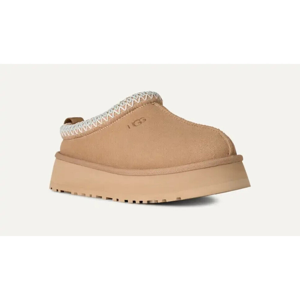 UGG Tazz II 1174471-SAN Slippers Women's Sand Suede Round Toe Platform GUG145